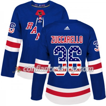 Adidas Maillot de Hockey New York Rangers Mats Zuccarello 36 2017-2018 Bleu USA Flag Fashion Authentic - Femme Adidas Maillot de Hockey New York Rangers Mats Zuccarello 36 2017-2018 Bleu USA Flag Fashion Authentic - Femme